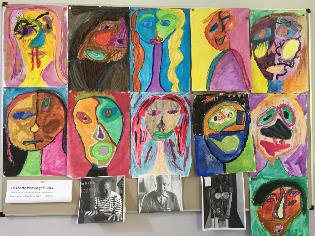 Foto: Schüler gestalten Picassobilder