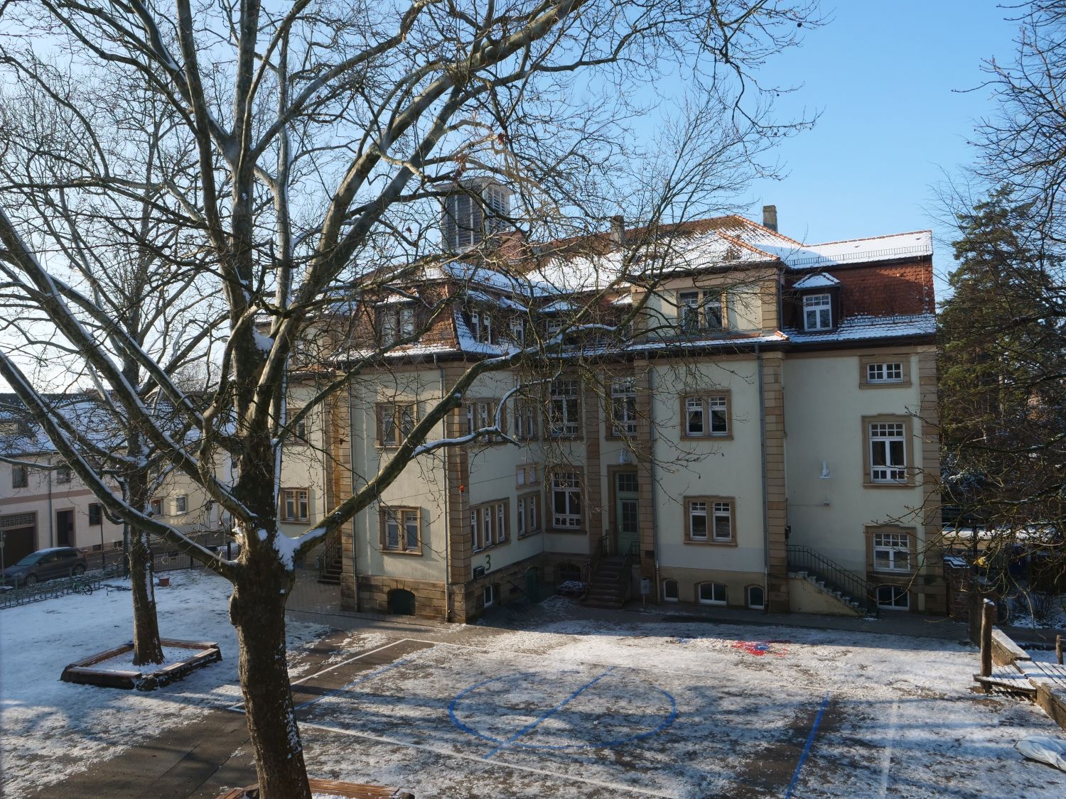 Blick auf Haus 3 von oben